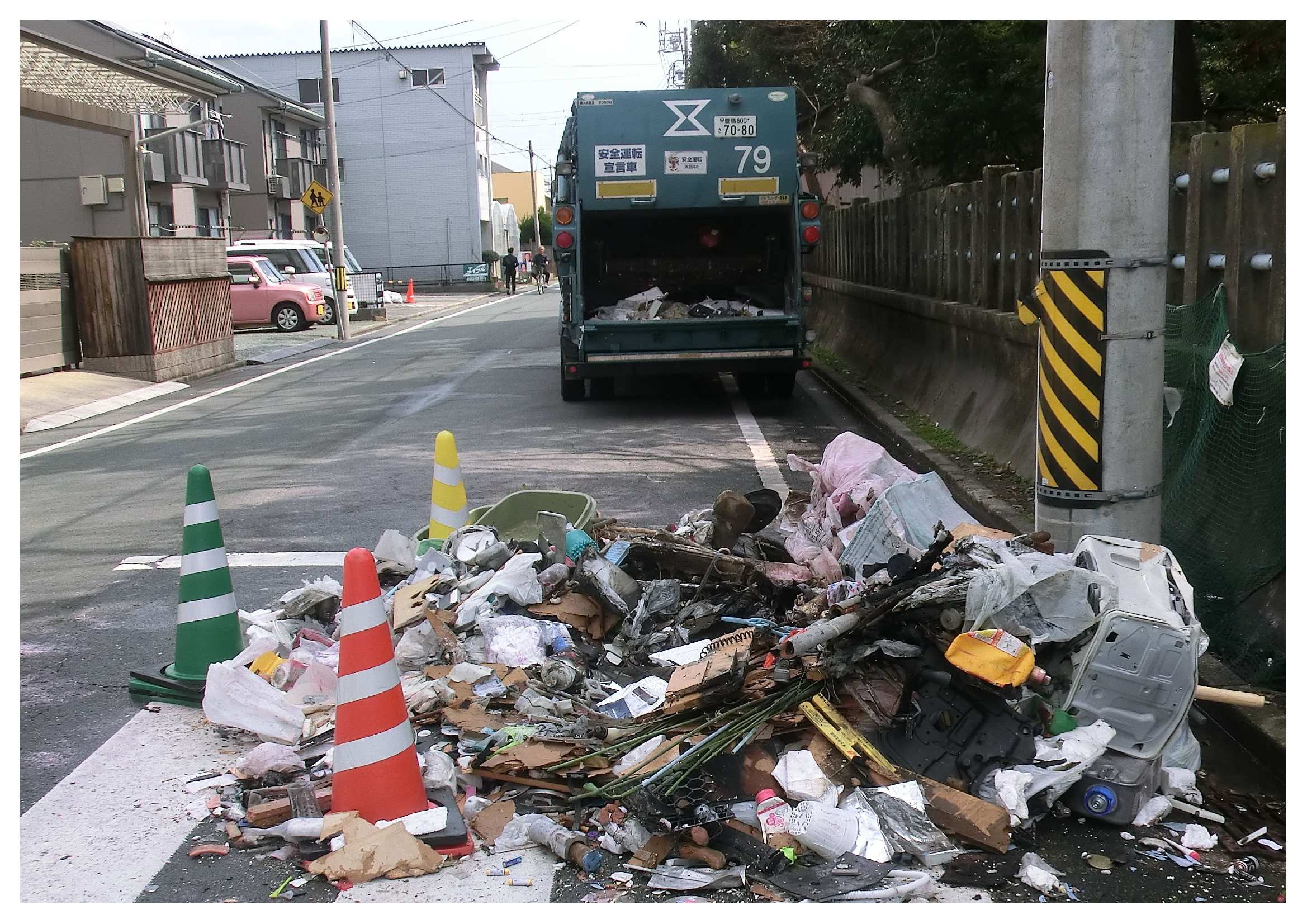 ごみ収集車火災