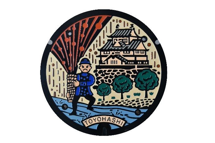 くすの木吉田城豊川手筒花火デザイン